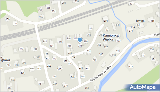 Kamionka Wielka, Kamionka Wielka, 245, mapa Kamionka Wielka