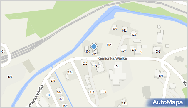 Kamionka Wielka, Kamionka Wielka, 255, mapa Kamionka Wielka