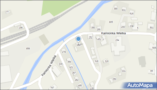 Kamionka Wielka, Kamionka Wielka, 284, mapa Kamionka Wielka