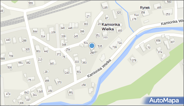 Kamionka Wielka, Kamionka Wielka, 290, mapa Kamionka Wielka