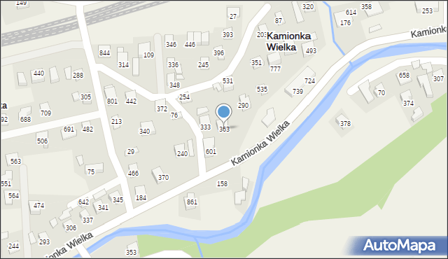 Kamionka Wielka, Kamionka Wielka, 363, mapa Kamionka Wielka