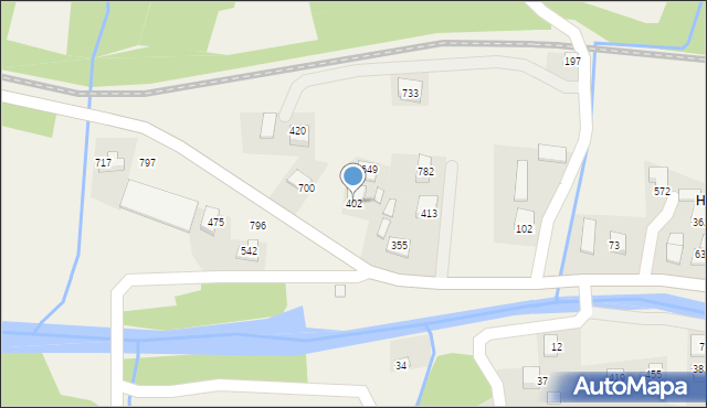 Kamionka Wielka, Kamionka Wielka, 402, mapa Kamionka Wielka