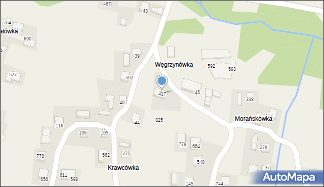 Kamionka Wielka, Kamionka Wielka, 417, mapa Kamionka Wielka