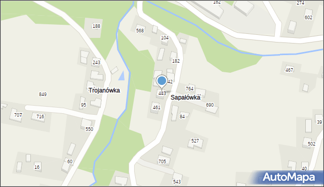 Kamionka Wielka, Kamionka Wielka, 443, mapa Kamionka Wielka