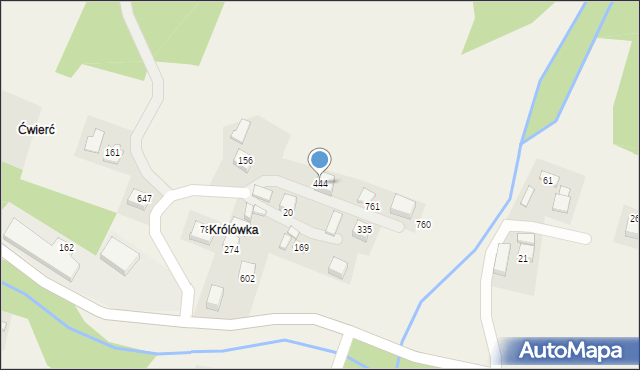 Kamionka Wielka, Kamionka Wielka, 444, mapa Kamionka Wielka