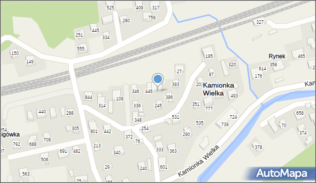 Kamionka Wielka, Kamionka Wielka, 448, mapa Kamionka Wielka