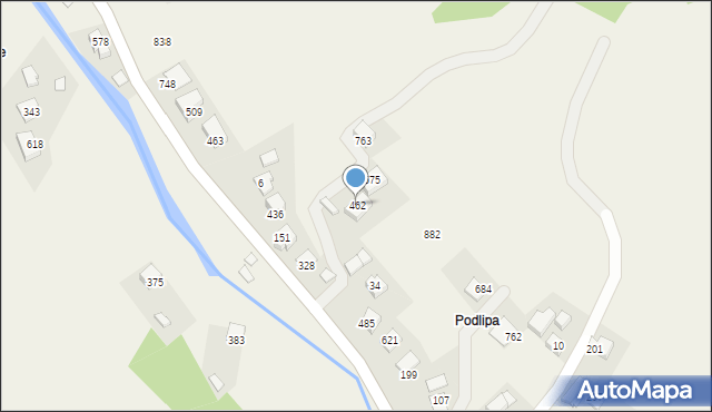 Kamionka Wielka, Kamionka Wielka, 462, mapa Kamionka Wielka
