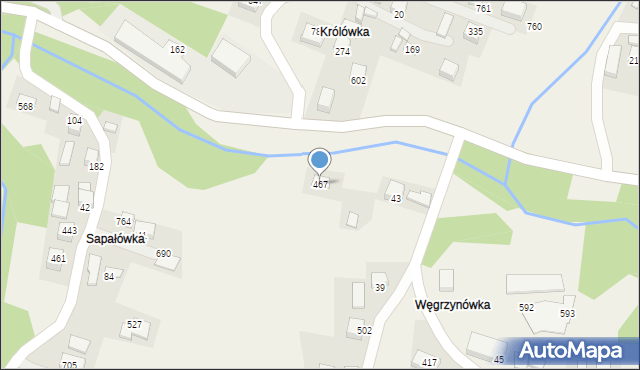 Kamionka Wielka, Kamionka Wielka, 467, mapa Kamionka Wielka