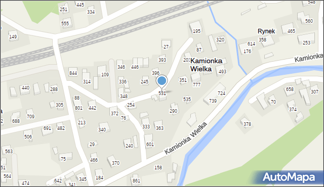 Kamionka Wielka, Kamionka Wielka, 531, mapa Kamionka Wielka