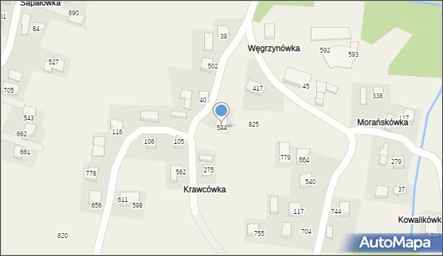 Kamionka Wielka, Kamionka Wielka, 544, mapa Kamionka Wielka