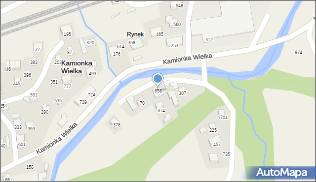 Kamionka Wielka, Kamionka Wielka, 658, mapa Kamionka Wielka