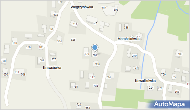 Kamionka Wielka, Kamionka Wielka, 664, mapa Kamionka Wielka