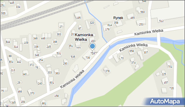 Kamionka Wielka, Kamionka Wielka, 724, mapa Kamionka Wielka