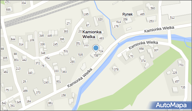 Kamionka Wielka, Kamionka Wielka, 739, mapa Kamionka Wielka