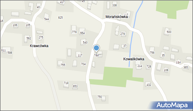 Kamionka Wielka, Kamionka Wielka, 744, mapa Kamionka Wielka