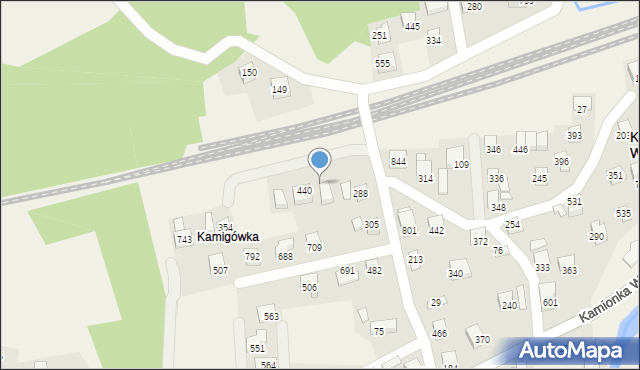 Kamionka Wielka, Kamionka Wielka, 747, mapa Kamionka Wielka