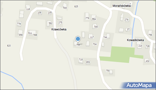 Kamionka Wielka, Kamionka Wielka, 755, mapa Kamionka Wielka