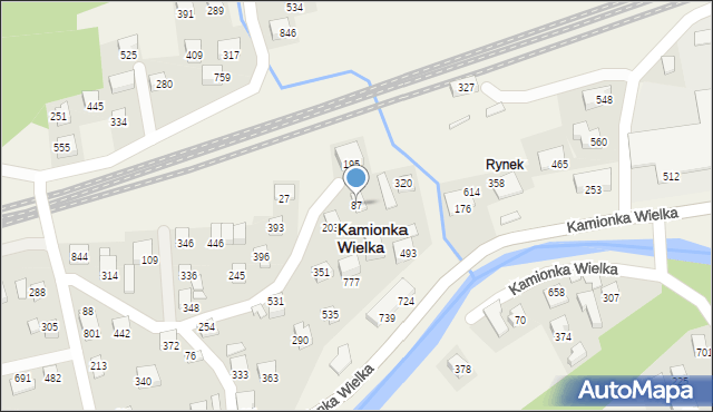 Kamionka Wielka, Kamionka Wielka, 87, mapa Kamionka Wielka