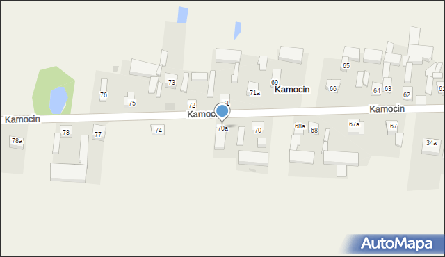 Kamocin, Kamocin, 70a, mapa Kamocin