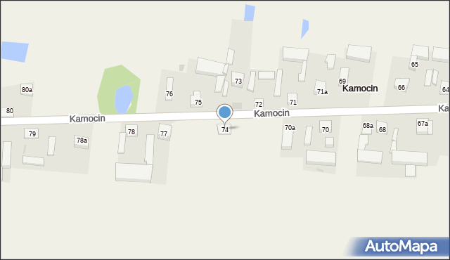 Kamocin, Kamocin, 74, mapa Kamocin