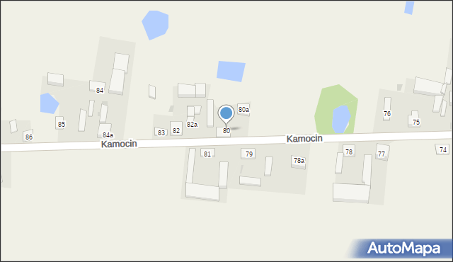 Kamocin, Kamocin, 80, mapa Kamocin