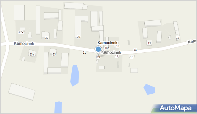 Kamocinek, Kamocinek, 19, mapa Kamocinek