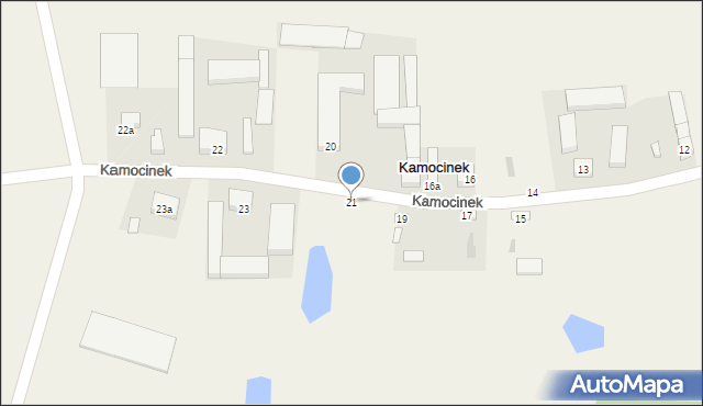 Kamocinek, Kamocinek, 21, mapa Kamocinek
