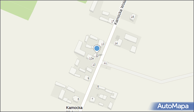 Kamocka Wola, Kamocka Wola, 12, mapa Kamocka Wola