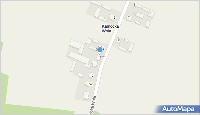 Kamocka Wola, Kamocka Wola, 3, mapa Kamocka Wola