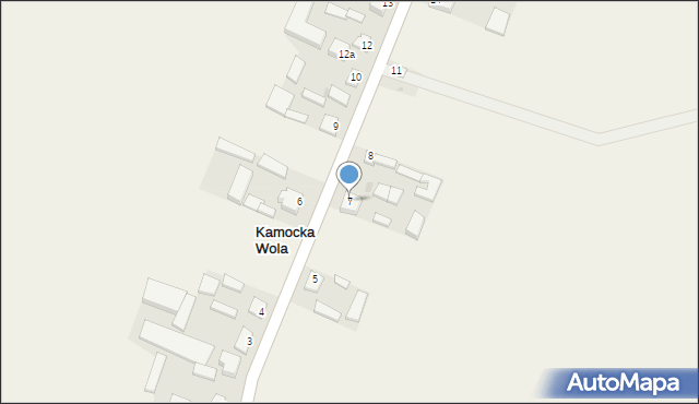 Kamocka Wola, Kamocka Wola, 7, mapa Kamocka Wola