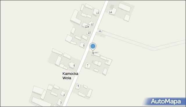 Kamocka Wola, Kamocka Wola, 8, mapa Kamocka Wola