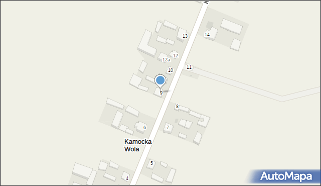 Kamocka Wola, Kamocka Wola, 9, mapa Kamocka Wola