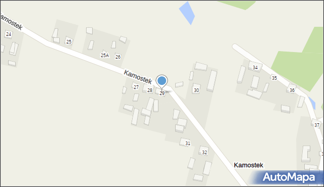 Kamostek, Kamostek, 29, mapa Kamostek