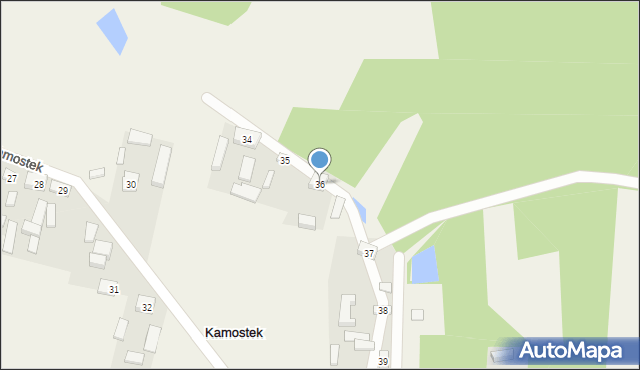 Kamostek, Kamostek, 36, mapa Kamostek
