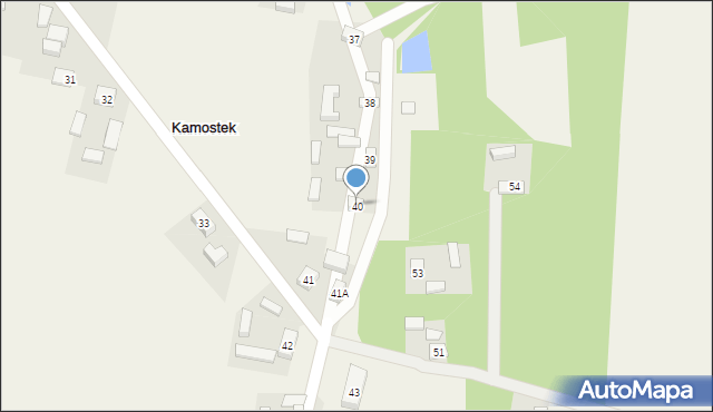 Kamostek, Kamostek, 40, mapa Kamostek