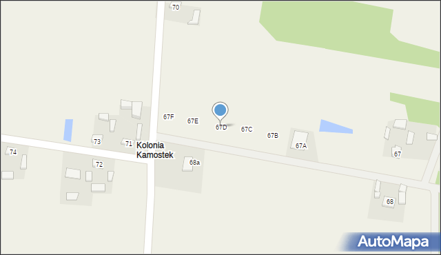 Kamostek, Kamostek, 67D, mapa Kamostek