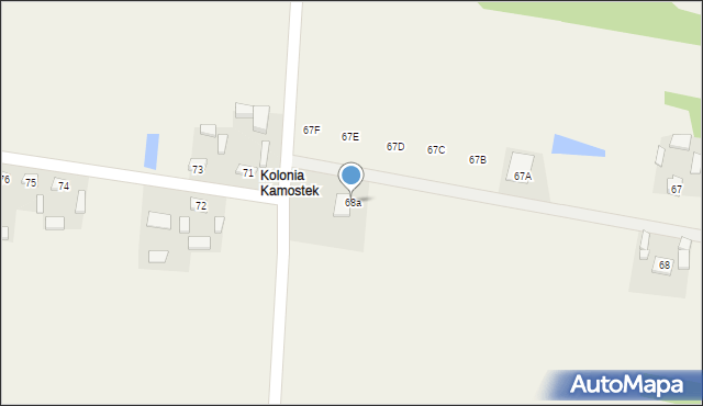 Kamostek, Kamostek, 68a, mapa Kamostek