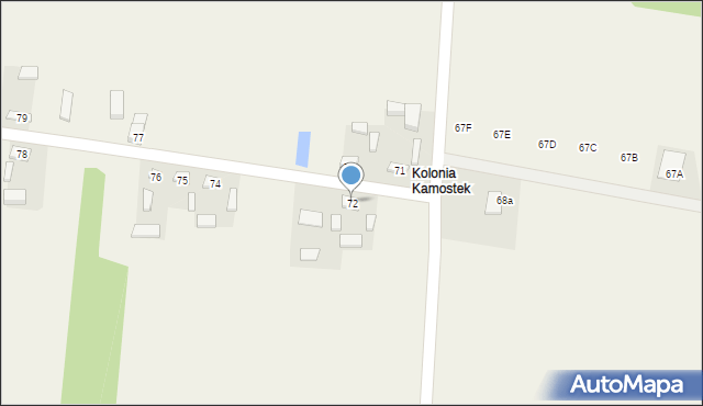 Kamostek, Kamostek, 72, mapa Kamostek