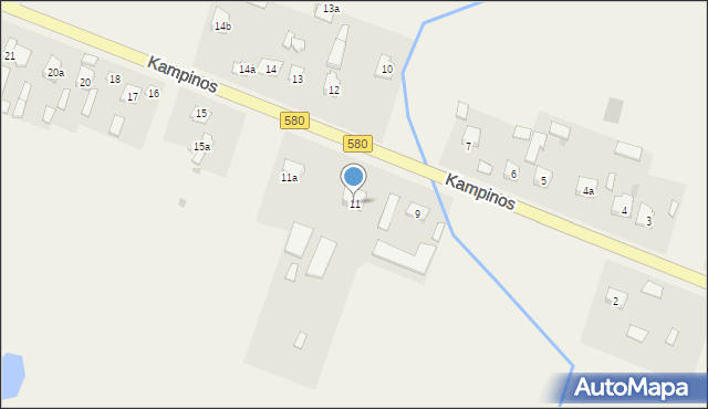 Kampinos A, Kampinos A, 11, mapa Kampinos A