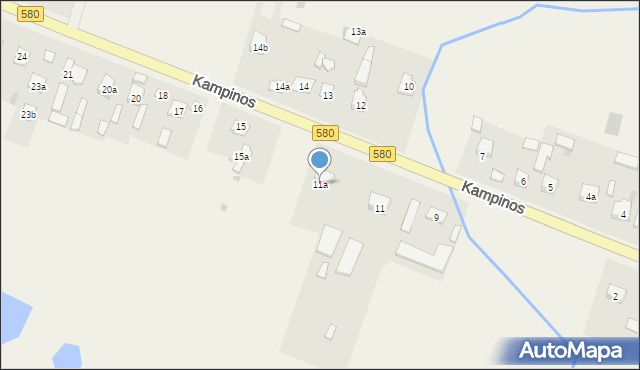 Kampinos A, Kampinos A, 11a, mapa Kampinos A