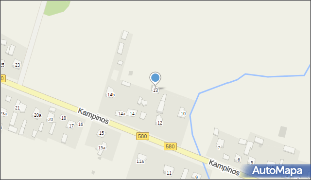 Kampinos A, Kampinos A, 13, mapa Kampinos A