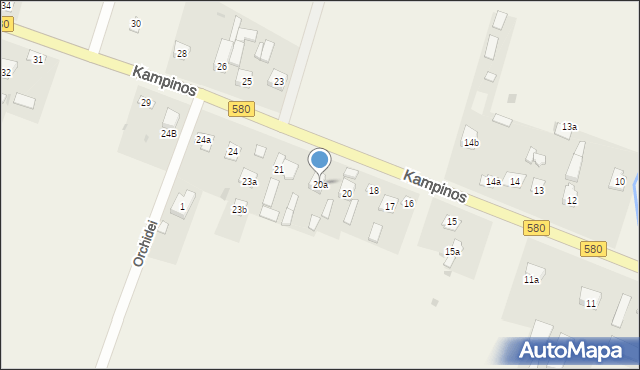 Kampinos A, Kampinos A, 20a, mapa Kampinos A