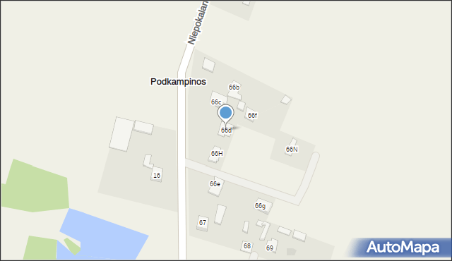 Kampinos A, Kampinos A, 66d, mapa Kampinos A