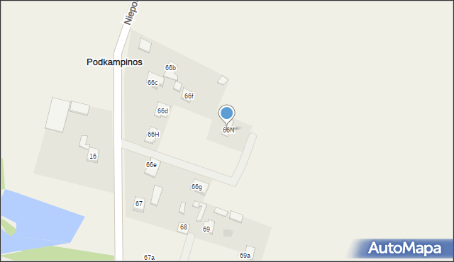 Kampinos A, Kampinos A, 66N, mapa Kampinos A