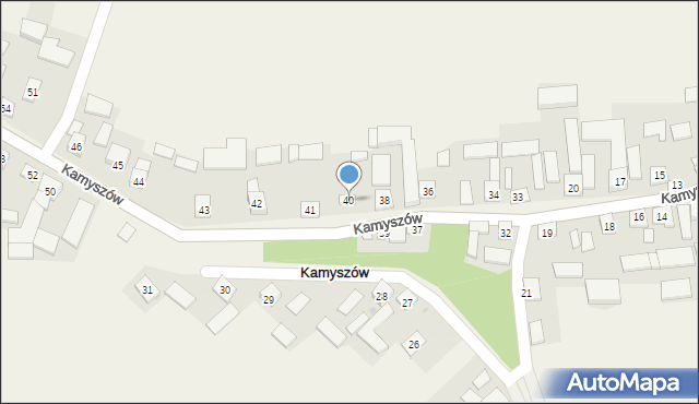 Kamyszów, Kamyszów, 40, mapa Kamyszów