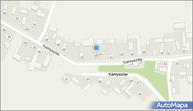 Kamyszów, Kamyszów, 42, mapa Kamyszów