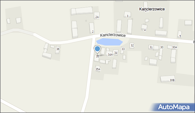 Kanclerzowice, Kanclerzowice, 35, mapa Kanclerzowice