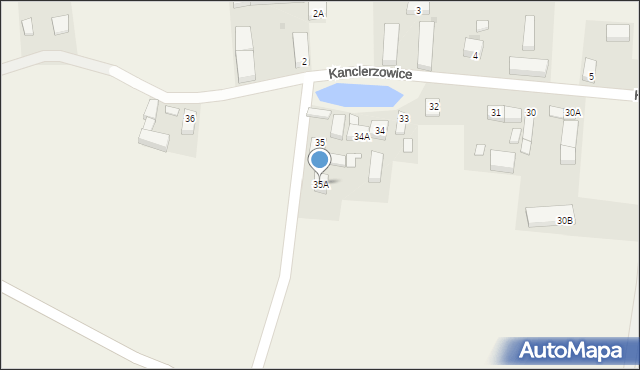 Kanclerzowice, Kanclerzowice, 35A, mapa Kanclerzowice