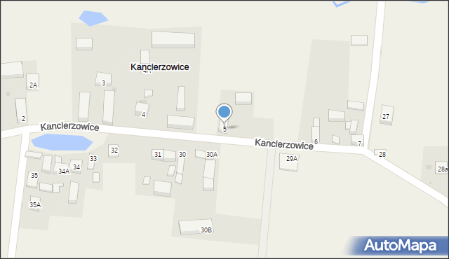 Kanclerzowice, Kanclerzowice, 5, mapa Kanclerzowice