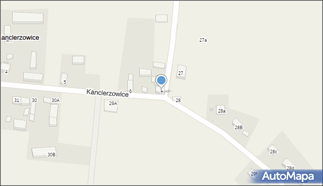 Kanclerzowice, Kanclerzowice, 7, mapa Kanclerzowice